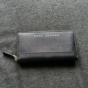 Marc Jacobs Black Zip-Around Wallet